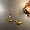 Two Hanging Brass Sparrows Decoration Walther & Co 