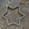 Hanging Silver Beaded Star Decoration - Walther & Co