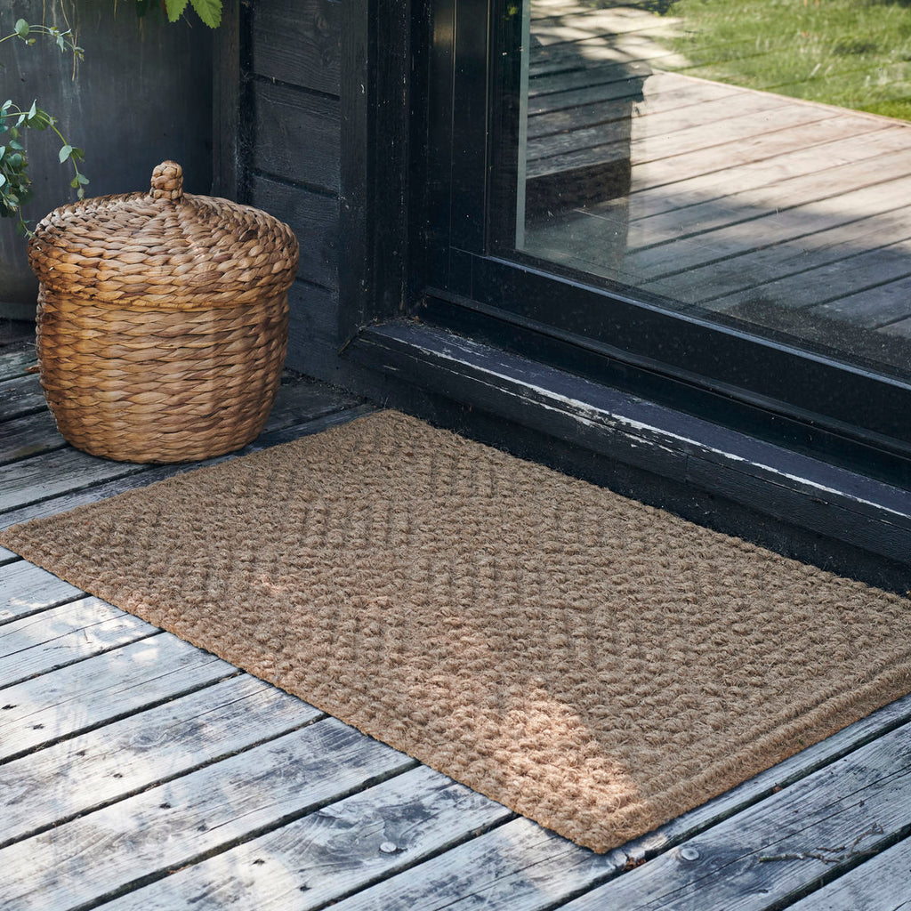 Large Natural Coir Doormat with Rubber Backing - Two Sizes