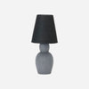 Sculptural Table Lamp with Linen Shade - Grey
