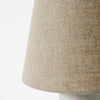 Sculptural Table Lamp with Linen Shade - Oatmeal