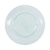 Aqua Blue Glass Dinner Plate Bubble Glass Finish