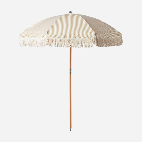 "Tuscan" Sun Parasol/Garden Umbrella - Sand Stripe