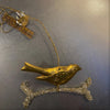 Brass Bird on silver bead twig hanging decoration walther & co