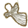 Beaded Angel with Silver Dress Hanging Decoration - Walther & Co, Denmark