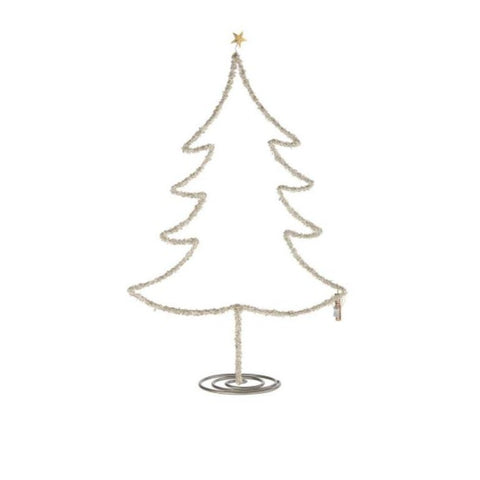 Tall Standing Silver Beaded Christmas Tree 65cm Walther & Co Denmark
