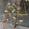 Beaded Brass Flower & Leaf Branch - Walther & Co