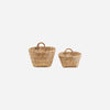 Set of Two Bamboo Wall Storage Baskets