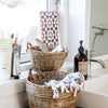 Set of Two Bamboo Storage Baskets with one handle