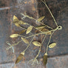 Beaded Brass Flower & Leaf Branch - Walther & Co