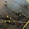 Brass Branch with Silver Leaves, Black Berries and Brass Berries - Botanical Range - Walther & Co