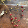 Brass Branch with Brass Leaves and Red Berries - Botanical Range - Walther & Co