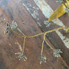 Large Brass Branch with Little Beaded Flowers - Botanical Range - Walther & Co