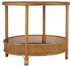 Round Rattan Side or Coffee Table