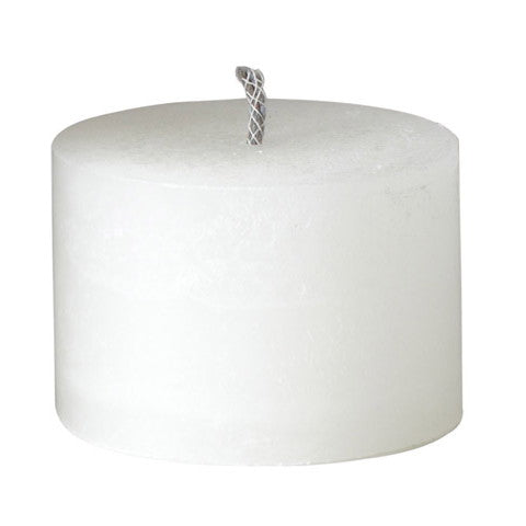large white outdoor candles