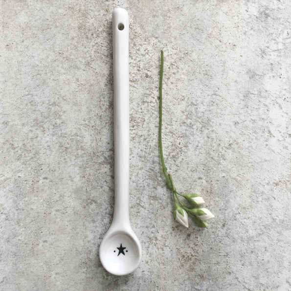 porcelain spoon with star design