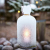 Hanging Etched Glass Bottle Tealight Lanterns - Large - Greige - Home & Garden - Chiswick, London W4 