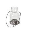 Hanging Etched Glass Bottle Tealight Lanterns - Small