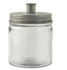 Candle-Holder and Storage Jar for Mini Dinner Candles - Antique Zinc