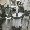 Candle-Holder and Storage Jar for Mini Dinner Candles - Antique Zinc