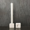 Porcelain Cube Thin Taper Candle Holder
