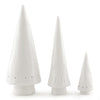Set of Three Porcelain Christmas Trees