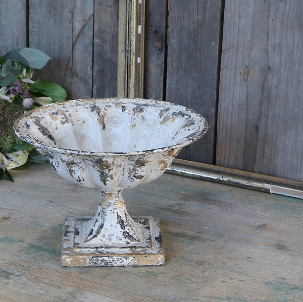 Antiqued Painted Metal Centrepiece - Greige - Home & Garden - Chiswick, London W4 