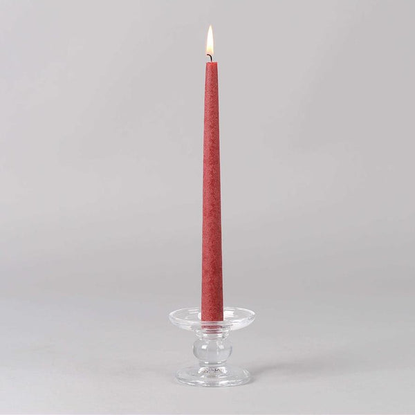 Phoebe Glass Candlestick for Pillar or Dinner Candle - Two Sizes