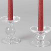 Phoebe Glass Candlestick for Pillar or Dinner Candle - Two Sizes