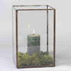 Antiqued Metal & Glass Box Lanterns - Three Sizes