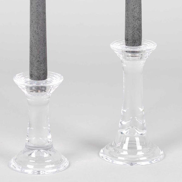 Simple Glass Candlestick for Dinner or Taper Candle