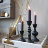 Antique Black Candlestick - Three Styles
