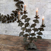 Antique Brass Ginkgo Leaf Candelabra