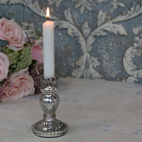 Mini Antique Silver Candlestick