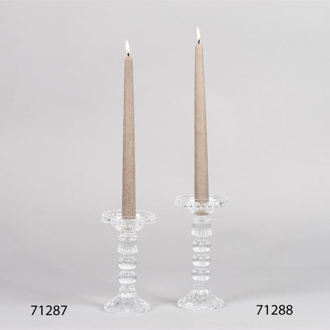fancy glass candlestick for dinner or taper candle