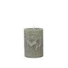 Olive Green Rustic Pillar Candles