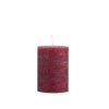 Dark Red Rustic Pillar Candle