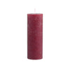 Dark Red Rustic Pillar Candles
