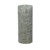Tall Rustic Pillar Candle Olive Green