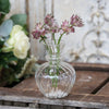 Set of Three Pretty Clear Glass Bud Vases