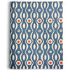 Exercise Book - Persephone Cornflower & Red - Cambridge Imprint
