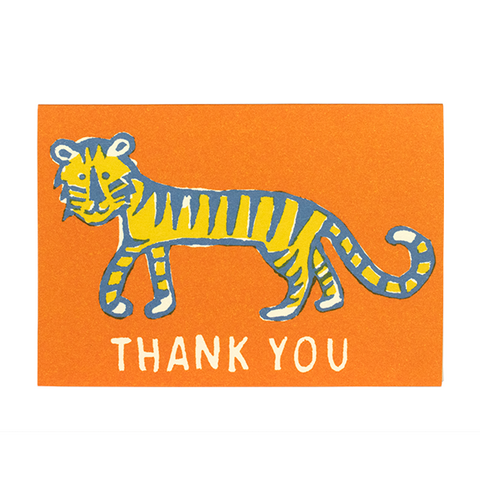 Pack of Six Small Thank you Cards Little Tiger