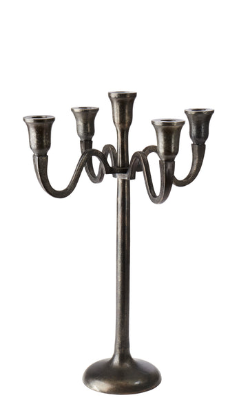 Raw Black Metal Candelabra - Three Sizes - Greige - Home & Garden - Chiswick, London W4 