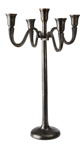 Raw Black Metal Candelabra - Three Sizes - Greige - Home & Garden - Chiswick, London W4 