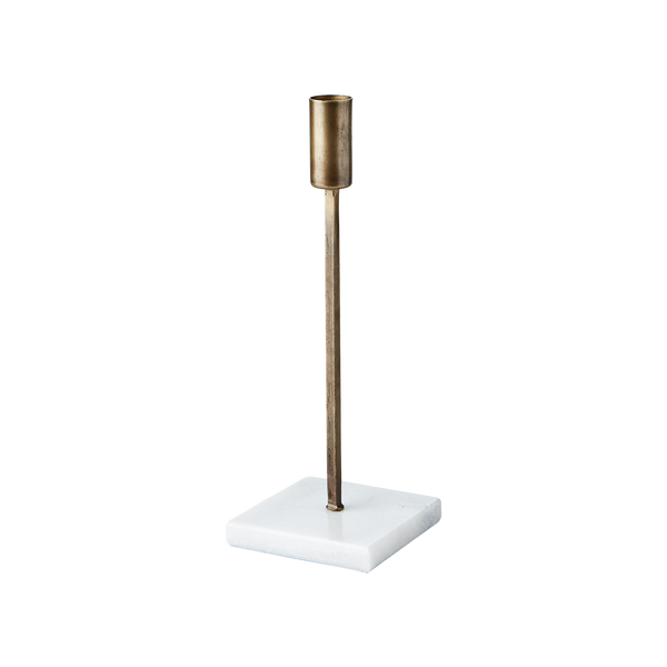 Antique Brass candleholder with marble base