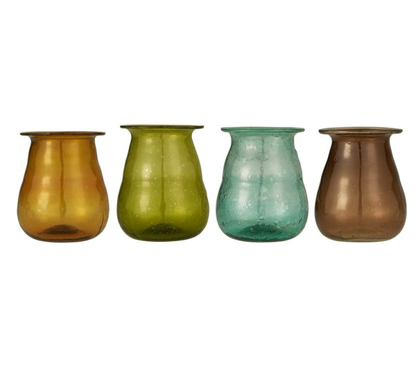 Set of Four Recycled Glass Vases