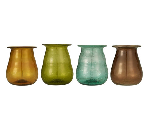 Set of Four Recycled Glass Vases