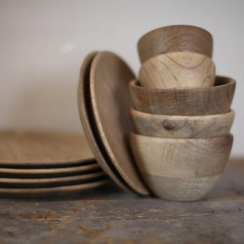 Small Mango Wood Bowls - Greige - Home & Garden - Chiswick, London W4 