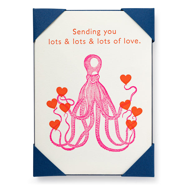 Octopus and Hearts Notelets - Pack of Five