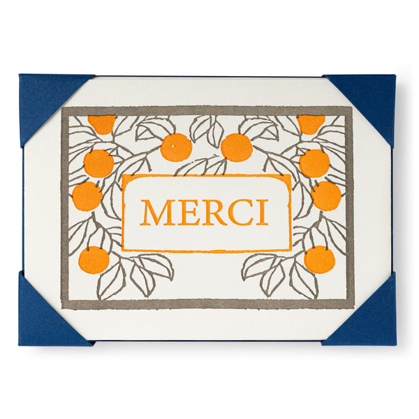Merci Oranges Notelets - Pack of Five